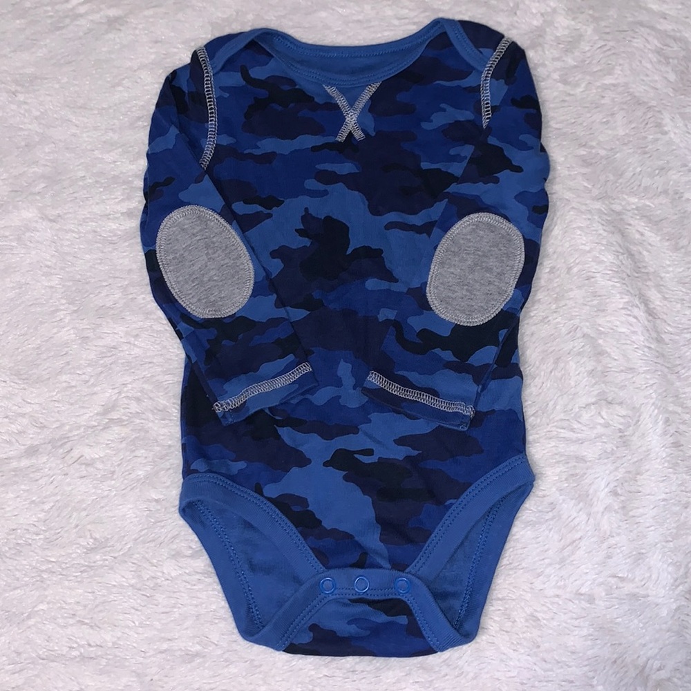 (3 for $10) joe fresh blue camouflage bodysuit